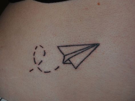 paper planes tattoo small jet plane airplane tattoo quote airplane ... Hanna Tattoo, Paper Airplane Tattoos, Paper Plane Tattoo, Plane Tattoo, Airplane Tattoos, Petit Tattoo, Shape Tattoo, Paper Airplane, Tattoo Feminina