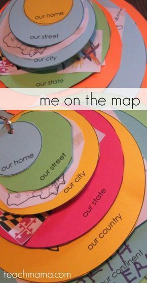 me on the map: how to teach kids where in the world they live | circles to show where kids live on the planet, continent, country, state, city, street, home Me On The Map, Geography Lesson Plans, Uppfostra Barn, Recipe Smoothie, Teaching Mama, Geography For Kids, Geography Activities, Kindergarten Social Studies, Teaching Geography