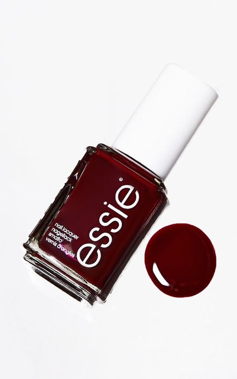 Nails 2024 Essie Nail Polish Bordeaux Red Wines, Red Wine Nail Polish, Chrostmas Nails, Wine Nail Polish, Bordeaux Nails, Maroon Nail Polish, Deep Red Nail Polish, Nail Varnish Colours, Deep Red Nails