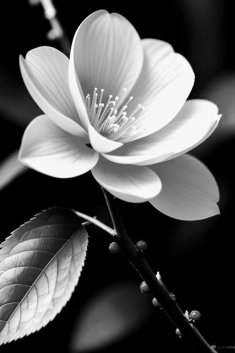 Black And White Photos Of Flowers, Black And White Floral Photography, Realistic Flowers Tattoo, Black And White Flower Photography, Botanical Photos, Flor Tattoo, Rose Reference, Rose Flower Tattoos, Realistic Rose