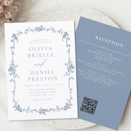 Pretty Girly Designs: products on Zazzle Victorian Wedding Theme, Wedding Colors Elegant, Elegant Mexican Wedding, Dusty Wedding, Victorian Wedding Themes, Save The Date Watercolor, My Big Fat Greek Wedding, Baby Blue Weddings, Quince Invitations