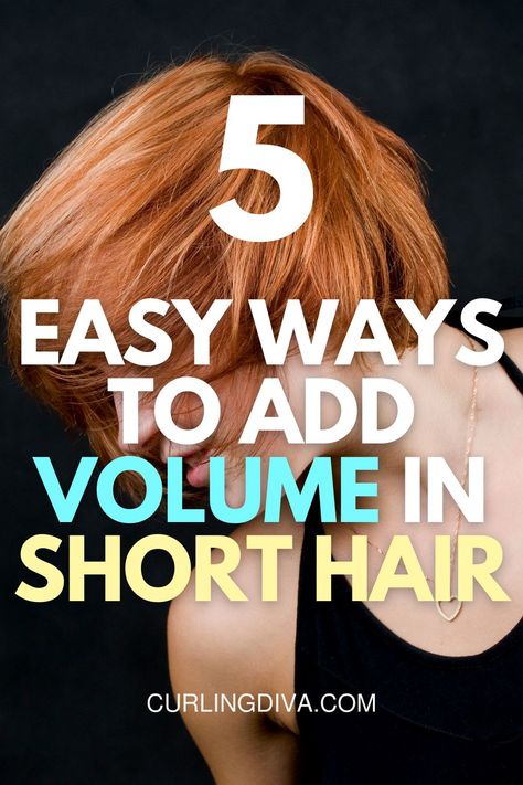 Shorter Bobs For Fine Hair, Styling Products For Fine Pixie Hair, Volume Hairstyles Short, Add Body To Flat Hair, How To Give Hair Volume On Top, How To Give Short Hair Volume, How To Volumize Short Hair, Volumizing Short Hair, What Products To Use To Style Short Hair