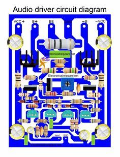 Audio driver circuit diagram Amplifier Circuit Diagram, Sound Boxes, Electric Tools, Electronics Components, Audio Amplifier, Circuit Diagram, Electronics Circuit, Voltage Regulator, Electrical Engineering