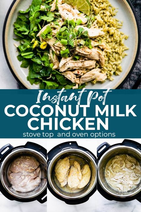 Coconut Milk Chicken is a dairy-free and gluten-free marinated chicken recipe to make in an Instant Pot, oven, or on the stove top. A coconut milk marinade creates moist, delicious chicken. Make this nutrient-rich recipe for an easy weeknight meal that's nourishing and delicious! Milk Chicken, Nightshade Free Recipes, Chicken Oven, Coconut Milk Chicken, Marinated Chicken Recipes, Anti Inflammation Recipes, Healty Dinner, Oven Stove, Inflammation Diet