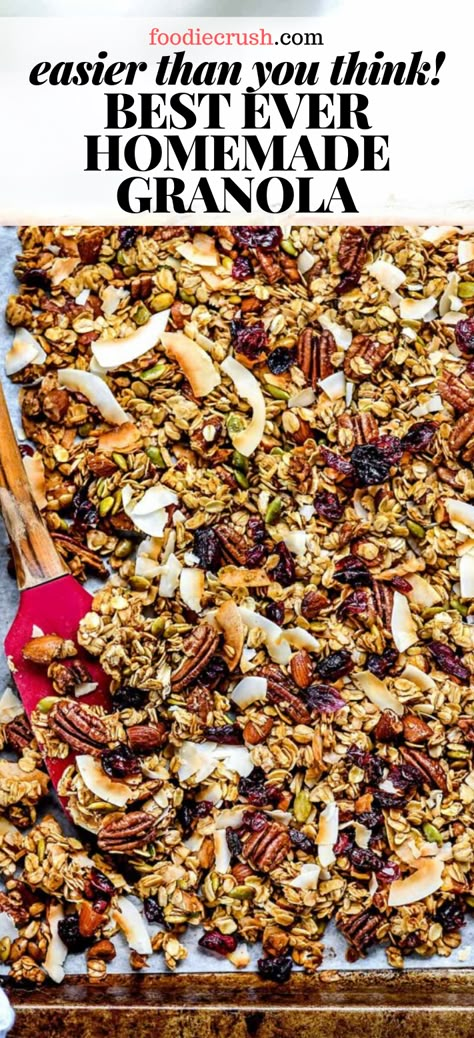 Granola With Nuts Recipe, Soft And Chewy Granola, Granola Quick Oats, Homemade Granola Cereal Recipes, Granola With Coconut Oil, Granola Snacks Healthy, Coconut Maple Granola With Mixed Nuts And Dried Fruit, Sams Club Granola Recipe, Granola Recipe Without Oats