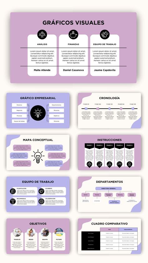 Visual graphics presentation in a professional color palette with beige and lilac. Perfect for presentations, reports, and other business Canva Ppt Template, Canva Presentation Ideas, Professional Color Palette, Best Canva Templates, Best Presentation Templates, Free Powerpoint Presentations, Free Ppt Template, Visual Presentation, Presentation Slides Design