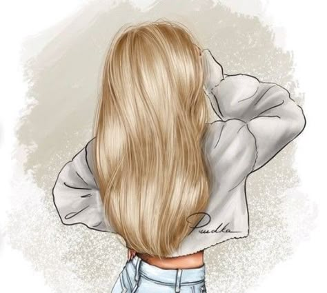 Cartoon Profile Pics Blond, Blonde Girl Drawing, Blonde Hair Cartoon, Cute Blonde Hair, Preppy Pfp, Hair Cartoon, Aesthetic Profile Picture Cartoon Soft, White Blonde Hair, Blonde Hair Girl