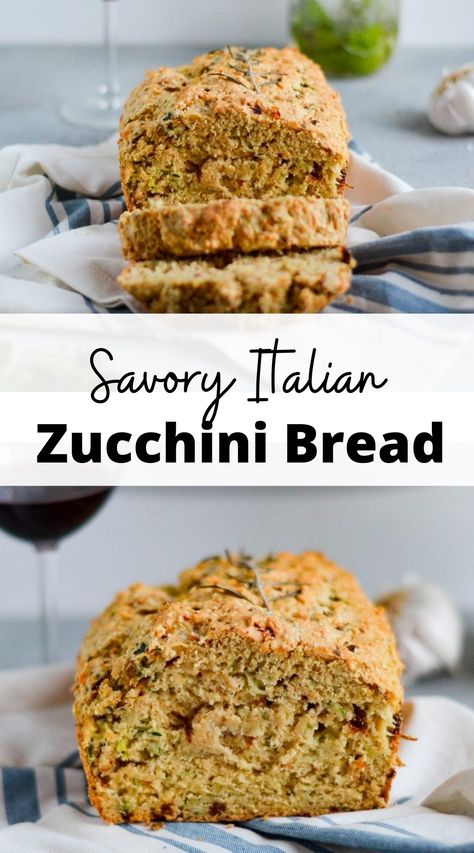 Zucchini Rosemary Bread, Zucchini Bread Butter, Zucchini Focaccia Bread, Savory Squash Bread, Zuchinis Bread Recipe Savory, Savory Zuchinis Bread Recipe, Savoury Zucchini Bread, Creative Zucchini Recipes, Savory Zucchini Bread Recipes