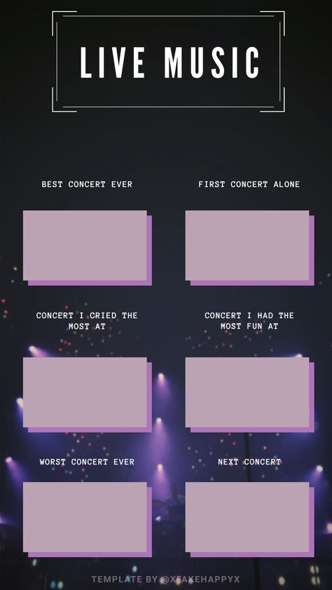 Concert Instagram Story, Concert Template, 2024 Journal, Instagram Stories Template, Share Your Story, Make You Cry, Instagram Story Template, Story Template, Retro Aesthetic