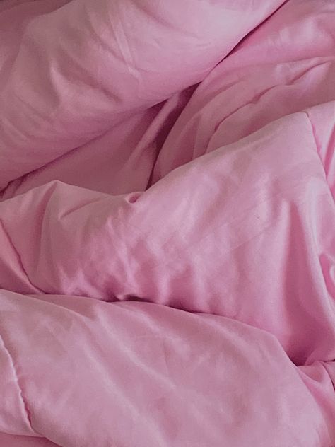 Pink Sheets Aesthetic, Pink Bedsheet, Me Aesthetic, Strawberry Matcha, Pink Bed, Apartment Wall Decor, Pink Sheets, All Photo, Pink Aura