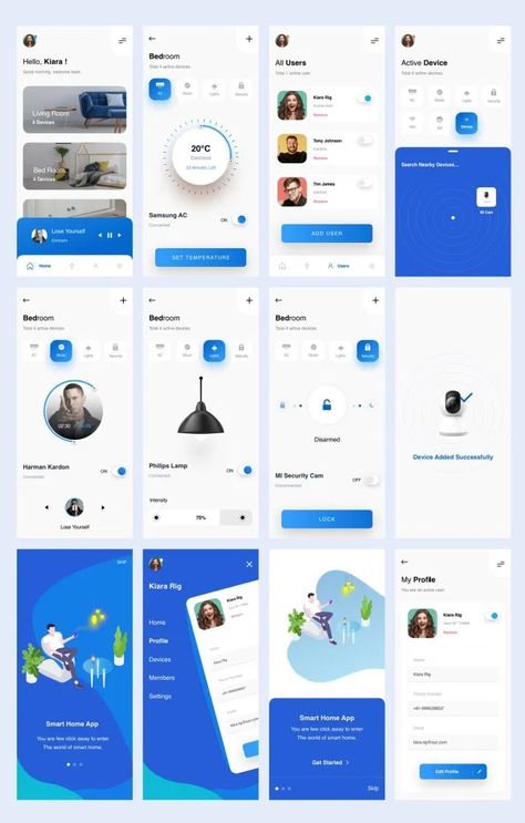 Smart Home App Design, Smarthome App, Ux Design Principles, Dashboard App, Home Design App, App Screen, Ux Inspiration, Design Home App, Mobile App Design Inspiration