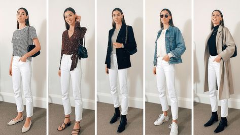 Emily Elizabeth May - Slow Fashion Style | Capsule Wardrobes White Jeans Winter, Emily Elizabeth, White Jeans Outfit, Ethical Fashion Brands, Outfit Formulas, White Denim Jeans, Weekly Outfits, Fall Capsule Wardrobe, Nudie Jeans