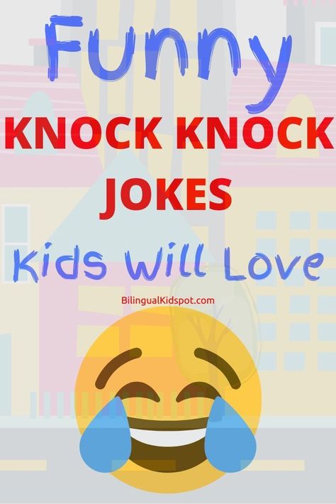 Here is an extensive list of our favourite funny knock knock jokes for kids to get them laughing and giggling for hours. Funny Jokes For Kids Hilarious, Joke Of The Day For Kids, Knock Knock Jokes Funny Hilarious, Kid Jokes Funny Hilarious, Good Funny Jokes, Kid Jokes Funny, Kids Knock Knock Jokes, Corny Knock Knock Jokes, Kids Jokes Funny