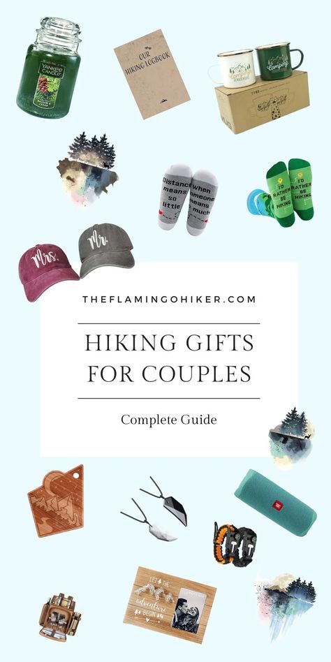 HiWhether you are looking for gift ideas for a wedding, an anniversary for an outdoorsy couple or simply for Valentine’s Day presents that work for both of you here is a selection of hiking gifts for couples. From personalised gifts to home decorations and souvenirs, there is something for every couple. Hiking Gifts for Couples | Couples Hiking Gifts | Hiking Couples Gifts | Hiking Valentines Gift Ideas | Hiking Boyfriend, Hiking Couples, Hiking Couple, Couple Gifts Basket, Outdoorsy Couple, Hiker Gifts, Hiking Essentials, Gifts For Couples, Summer Hiking Outfit