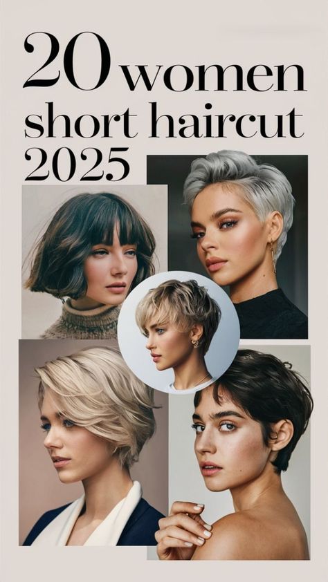 Effortlessly Stylish Short Hair with Bangs for Every Face Shape Women's Short Haircut, Short Haircut Ideas For Thick Hair, Short Bob With Bangs Round Face, Short Hair Women Round Face, Quick Easy Short Hairstyles, Short Hair For Oval Face, Shirt Hair Cuts, Easiest Hairstyles, Haircut 2025