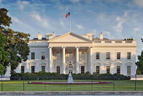 White House Usa, Federal Architecture, White House Washington Dc, White Exterior Houses, Red White Royal Blue, Red White And Royal Blue, Dc Trip, Virtual Field Trips, Dc Travel