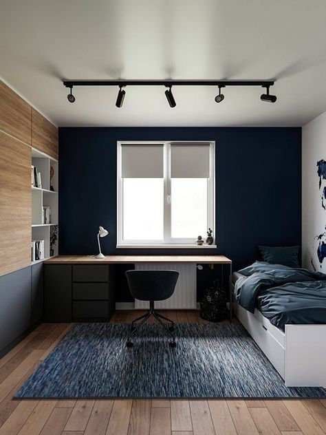 Male Bedroom Color Ideas, Industrial Bedroom Ideas For Men, Boy Room Ideas Aesthetic, Ideas Cuarto Hombre, Mens Bedroom Aesthetic, Ideas Master Bedrooms, Trashy Y2k Bedroom, Wall Decor Living Room Ideas, Teenager Bedroom Design