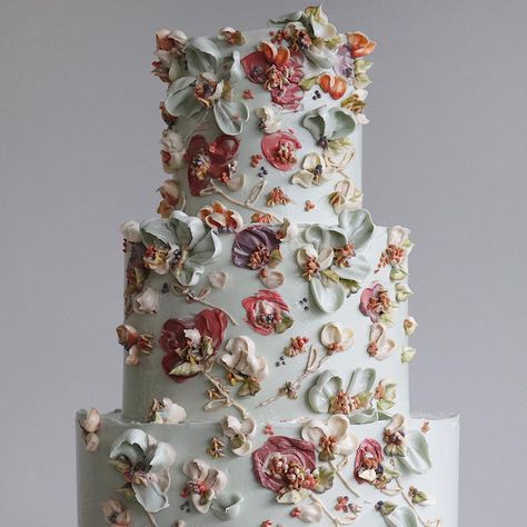 Sugar Flower Wedding Cake, Nature Cake, Floral Wedding Cake, Couture Cakes, Floral Wedding Cakes, Romantic Wedding Cake, Buttercream Flowers, Wedding Cakes With Flowers, Tiered Wedding Cake