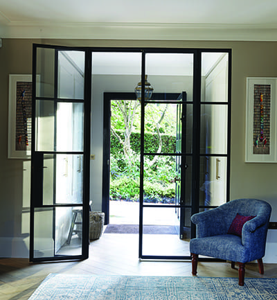 How to make a design statement with your internal doors | Homes & Interiors Scotland High End Interior Design, Crittal Doors, High End Interior, Glass Porch, Internal Double Doors, Ultra Modern Homes, Internal Glass Doors, Garden Magazine, House Redesign