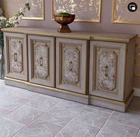 Chalk Painted Sideboard, Living Room Floor Plans, Painted Sideboard, Online Interior Design Services, Gilding Wax, French Rustic, Thrift Store Furniture, Painting Furniture Diy, Online Interior Design