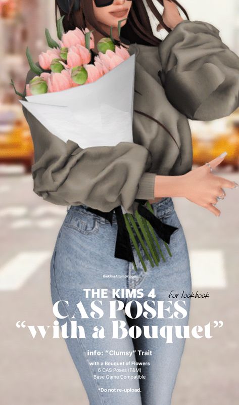 Sims 4 Cc Flower Bouquet, Sims 4 Flower Bouquet, Sims 4 Flower Pose, Sims 4 Bouquet, Sims 4 Flower Cc, Sims 4 Cc Flowers, Cas Poses, Sims4 Pose, Mods Sims 4