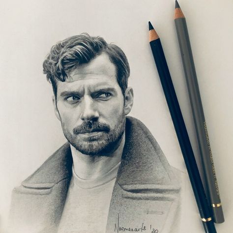 Henry Cavill Artwork, Henry Cavill Sketch, Henry Cavill Drawing, Inking Reference, Henry Cavill Eyes, Star People, Bw Art, Mark Ruffalo, Realistic Art