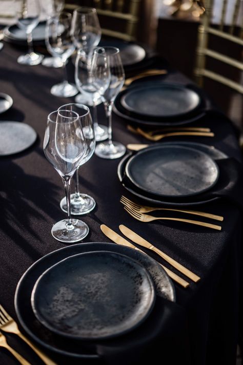 Alternative wedding table setting, 2 black ceramic plates set for one person, Modern pottery black dinner plate, black wedding table setting #etsy #black #wedding #christmas #ceramic #freeformedgeplate #dinnerplateset #cakeplateset #2blackplatesset #alternativewedding Rustic Plate Setting, Gothic Dinner, Pottery Minimalist, Black Wedding Table, Rustic Plate, Black Dinnerware, Wedding Table Setting, Black Dinner, Rustic Plates