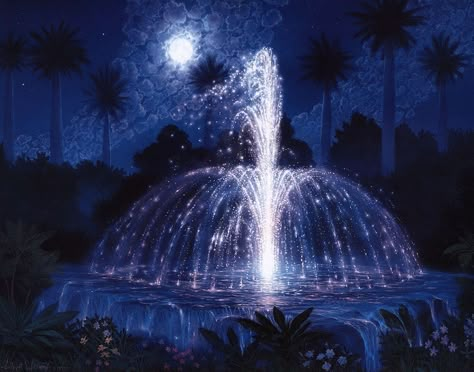 Moon Fountain, Gilbert Williams, Mermaid Aesthetic, Ethereal Art, Dreamy Art, Book Inspiration, Blue Aesthetic, Art Reference Photos, Pretty Art