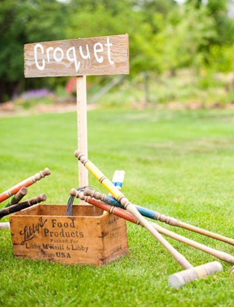 cute croquet setup Croquet Party, Lawn Games Wedding, Engagement Party Themes, Deco Champetre, Lawn Party, Garden Games, Summer Garden Party, Heritage Crafts, Picnic Wedding