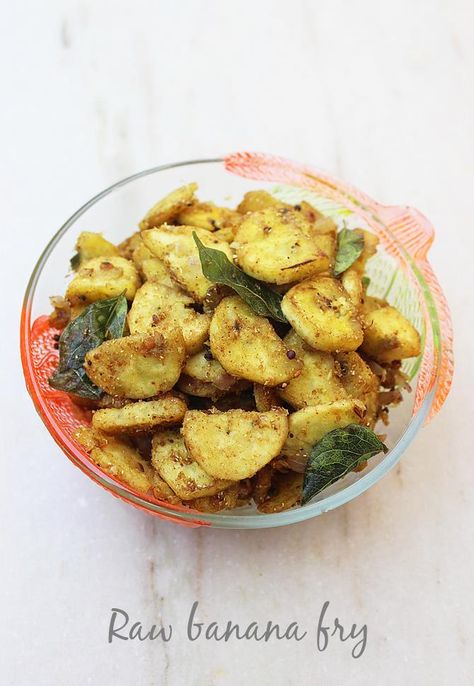 raw banana fry recipe Raw Banana Recipes, Banana Recipes Indian, Aloo Methi Recipe, Methi Recipes, Indian Beef Recipes, Vegetable Curry Recipes, Indian Soup, Paneer Dishes, Indian Veg Recipes