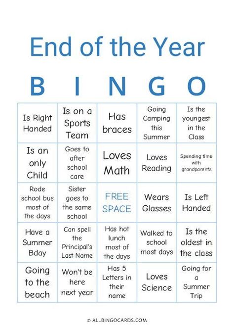 Download or create your own printable end of the year bingo cards. Use this bingo card generator to create custom bingo cards and games. #endoftheyear #printablebingo Abc Bingo, Custom Bingo Cards, Bingo Card Generator, After School Care, Summer Classes, Space Text, Word Fonts, Bingo Card, Bingo Board