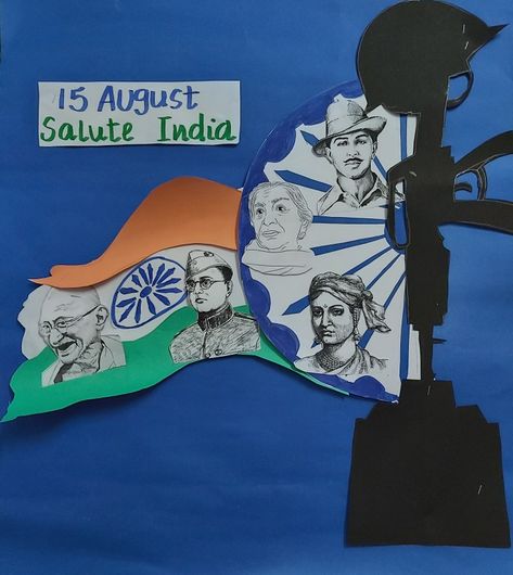 Kargil Diwas Board Decoration, Independence Day Soft Board Decoration, Independence Day Chart For School, Independence Day Board Decoration School, Independence Day Bulletin Board Ideas, Kargil Diwas, Save Energy Poster, Soft Board Decoration, Independence Day Card