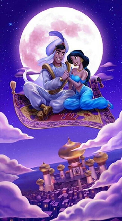 🌕 Aladdin and Jasmine Aladin Disney, Aladdin Wallpaper, Disney Amor, Wallpaper Cartoon, Disney Princess Jasmine, Disney Jasmine, Images Disney, Disney Background, Karakter Disney