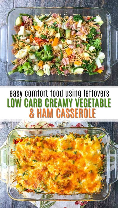 Ham Recipes Healthy, Recipes Using Ham, Veggie Casserole Recipes, Low Carb Casserole, Ham Dinner Recipes, Healthy Ham, Ham Casserole Recipes, Ham Dishes, Ham Dinner