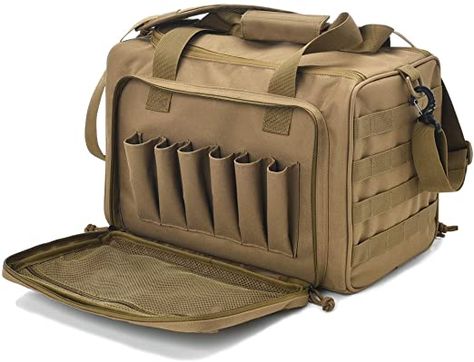 Amazon.com: Tactical Gun Shooting Range Bag, Deluxe Pistol Range Duffle Bags Tan : Sports & Outdoors Tactical Accessories, Edc Bag, Military Bag, Range Bag, Molle System, Hunting Bags, Training Bags, Tactical Bag, Hunting Accessories