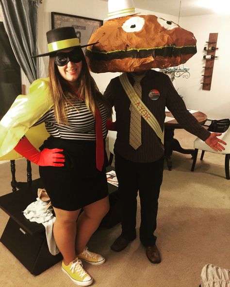 Halloween Couple's Costume- The Hamburgalar and Mayor McCheese Mayor Mccheese Costume, Hamburglar Costume, Couple's Costume, Couple Halloween, Couple Halloween Costumes, Couples Costumes, Costume Dress, Costume Ideas, To Do List