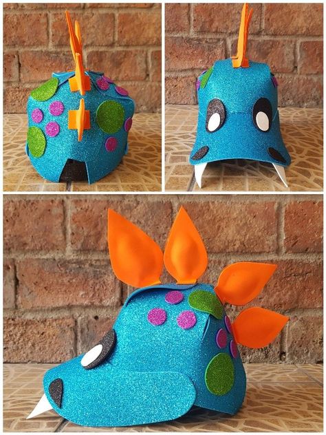 Diy Dinosaur Hat, Dinosaur Hat Craft, Dinosaur Headband, Dinosaur Crafts Kids, Dinosaur Activities Preschool, Crazy Hat, Dragon Hats, Twin Halloween Costumes, Mad Tea Parties