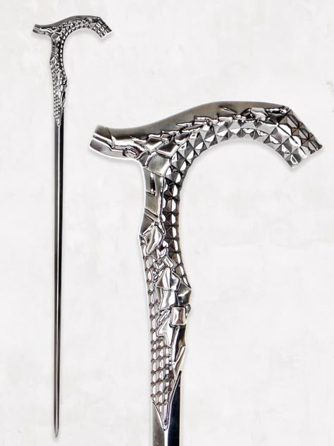 Fantasy Cane Concept Art, Fantasy Cane, Walking Canes Men, Men Steampunk, Fashionable Canes, Steampunk Dragon, Canes And Walking Sticks, Cane Stick, Canes & Walking Sticks