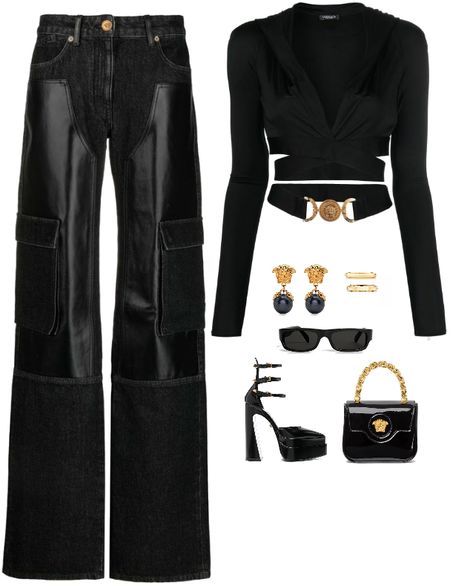 Tiffany And Co Outfit Ideas, Savage Outfits Style, Celine Clothing, Versace Casual Outfits, Vercase Outfits Women, Versace Outfit Ideas, Vercase Outfits, Celine Outfit Style, Celine Outfit