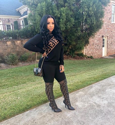 Fendi Outfits, Toya Johnson, Toya Wright, Fall Attire, Outfits Dresses, Sweater Outfit, Cute Swag Outfits, Swag Outfits, Fashion Killa