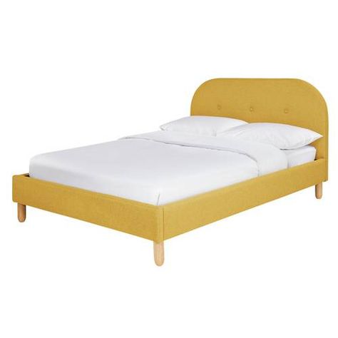 Mustard Bed, Small Double Bed Frames, Mustard Bedding, Fabric Bed Frame, Small Double Bed, Yellow Bedding, Super King Size Bed, Single Bed Frame, Superking Bed