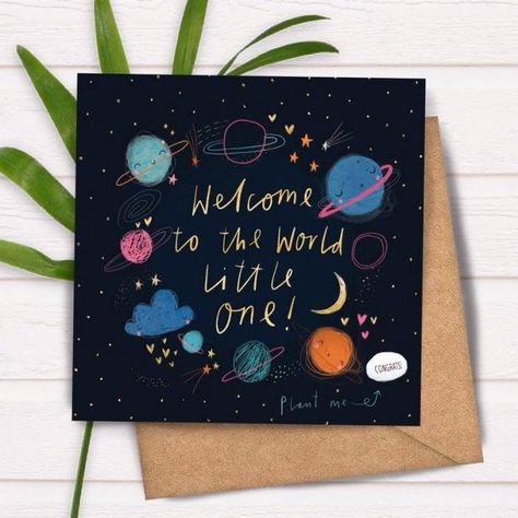 Welcome little ones into the world with these cute and funny cards that will make new parents smile. New Baby Pictures, Welcome Baby Cards, New Baby Greetings, Baby Poster, New Baby Card, Christmas Stocking Fillers, Gold Foil Print, Baby Card, Baby Shower Cards