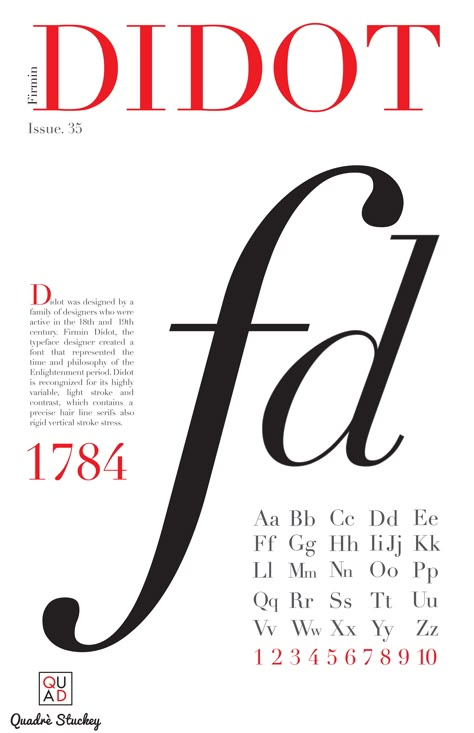 Didot Poster Didot Font Poster, Didot Poster, Didot Typography, Didot Font, Typography Book Layout, Type Specimen Book, Typeface Poster, Typographic Poster Design, Typographic Layout