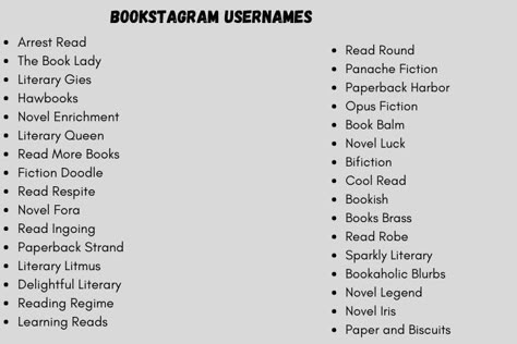 Bookish Names For Instagram, Cute Bookstagram Names, Book Account Names Ideas, Bookstore Names Ideas, Bookstagram Username Ideas, Bookstagram Names, Bookstagram Name Ideas, Nicknames For Girlfriends, Aesthetic Names For Instagram