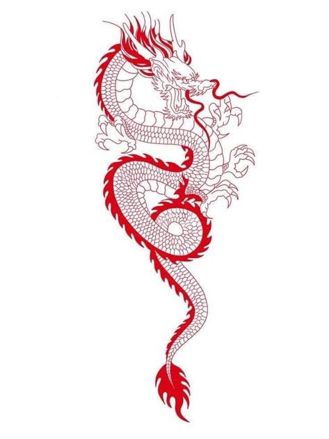 Red Dragon Back Tattoo For Women, Red Dragon Tattoo Men, Dragon Red Tattoo, Red Dragon Tattoo For Women, Red Chinese Dragon Tattoo, Chinese Dragon Tattoos For Women, Red Dragon Tattoo Design, Japanese Dragon Tattoo Stencil, Dragon Tattoo Red