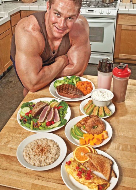 Body-Buildin.com: How To Bulk Up & Gain Muscle Mass For Skinny Guys Bodybuilding Breakfast, Arm Training, Food To Gain Muscle, Workout Man, Gain Muscle Mass, Muscle Building Foods, Muscle Building Diet, Bodybuilding Recipes, Nutrition Sportive