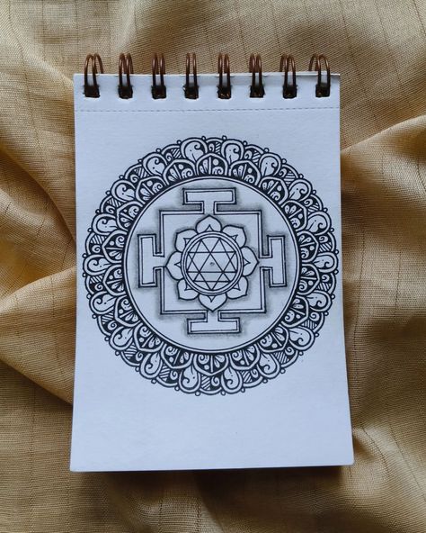 Navrathri Day 6 ✡️ This is a new series on navrathri where I will be creating mandala arts with divine symbols and objects related to the goddess ❤ . . Stationary used: •Scholar Paryavaran A6 sketchbook @scholar_art from @stationery.plug •Sakura white gelly roll pens @sakuracolorproducts @gellyrollph •Brustro fineliners @brustro_official @brustro_india . . . . (Mandala, Art series, Navrathri, Navratri, Goddess, Om, Mandala drawing, Mandala art) #artbyvaishnavihegde #yantra #divinesymbols #god... Om Mandala Art, Divine Symbols, Laxmi Yantra, Scholar Art, Navratri Goddess, A6 Sketchbook, Gelly Roll Pens, Om Mandala, Drawing Mandala