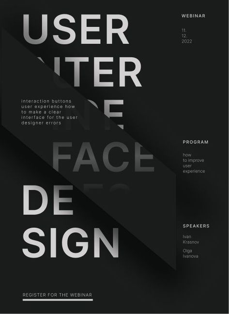 typography poster idea Dark Mode Typography, Poster Idea, Typographic Poster, Dark Mode, Typography Poster, User Experience, Typography, Design