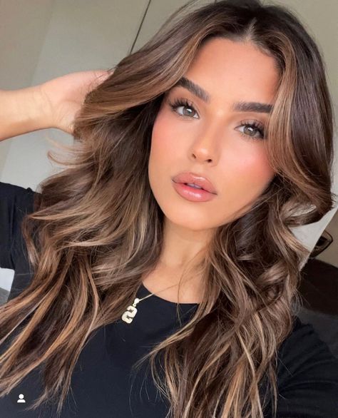 Olive Skin Hair Color, Brown Hair Olive Skin, Wife Aesthetic, Amber Eyes, Olive Skin Tone, Brown Hair Balayage, Olive Skin, Hair Balayage, Grunge Makeup