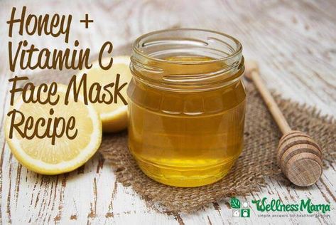 Honey and Vitamin C Face Mask Recipe | Wellness Mama Face Mask For Breakouts, Tumeric Masks, Vitamin C Face Mask, Combination Skin Face Wash, Vitamin C Mask, Avocado Face Mask, Honey Face Mask, Tumeric Face Mask, Aloe Vera Face Mask